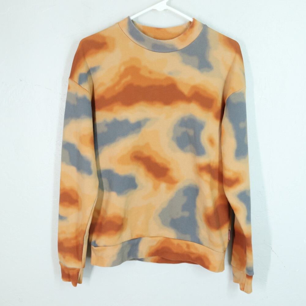 Scotch & Soda Tie Dye Sweatshirt M Multicolor Cotton Pullover Crew Neck Long Slv